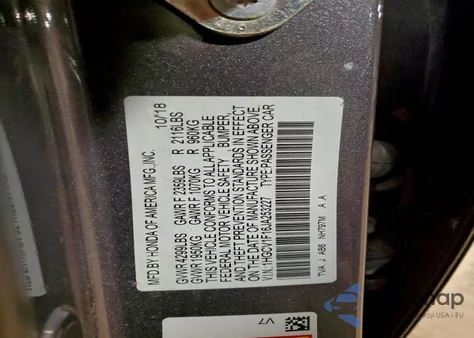 2018 Honda Accord Lx from USA, damaged, VIN 1HGCV1F16JA253227